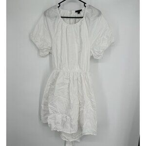 J.Crew Women's NWT  Tie Back Cotton Poplin White Mini‎ Dress Size 12